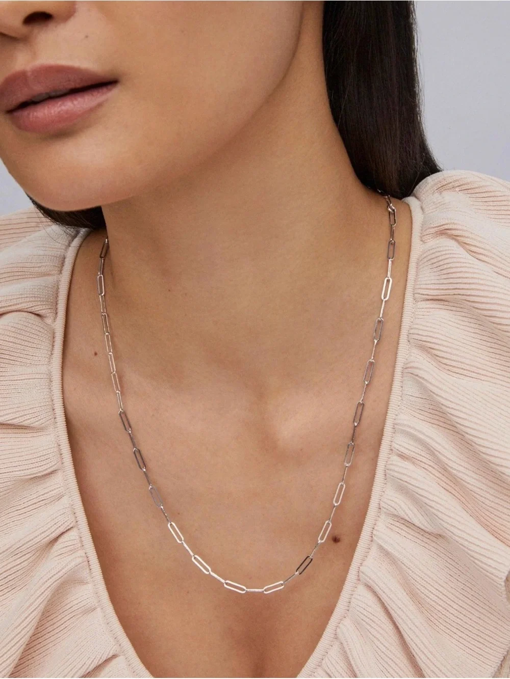 Kendra Scott Courtney Paperclip Necklace in Silver